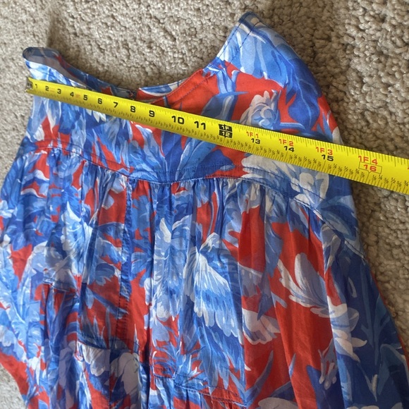J.Crew Floral Blue and Red Skirt 4 Size - Picture 3 of 6